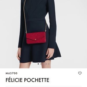 BRAND NEW!! Louis Vuitton FÉLICIE POCHETTE - Red Monogram